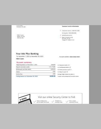 Download BOFA November 2025 Personal Template